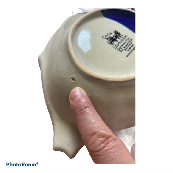 COCHE STONEWARE~Fish Shape Dish~BLUE stone ware - Picture 7 of 11